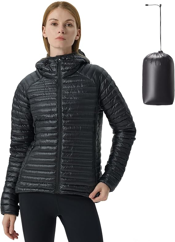 Fitouch Aurora Lite Women's Packable Goose Down Jacket | 700+ PF Puffer | Ultra-lightweight Base Layer | Hoody Coat