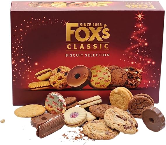 Fox's Classic Biscuit Selection 550g,Luxurious Biscuits Selection Box, Perfect for Xmas Gifts,Occasional Gifts, Chocolate Biscuit, Cookie selection. creamy, and jam-filled biscuits.