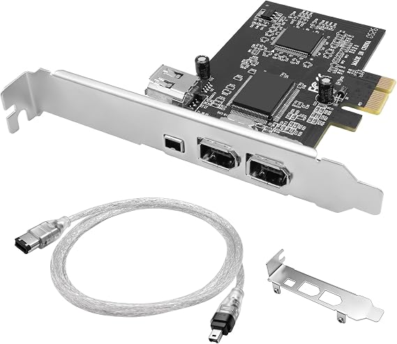 XMSJSIY PCI-E 1X to 1394 Firewire Riser Expansion Capture Card Controller