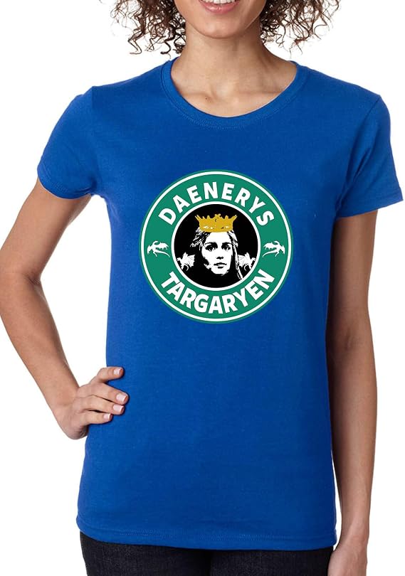 ALLNTRENDS Women's T Shirt Daenerys Targaryen Coffee Trendy Tee Cup Shirt