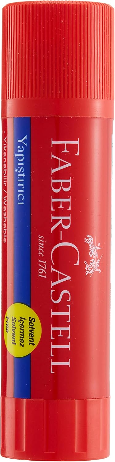 Faber-Castell Stick Adhesive, 40 gr, Easy Application, Quick Drying, Strong Retention, Solvent-Free and Washable