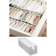 Market Door Accordion Drawer Organizer (3 Pieces Grey, Small)