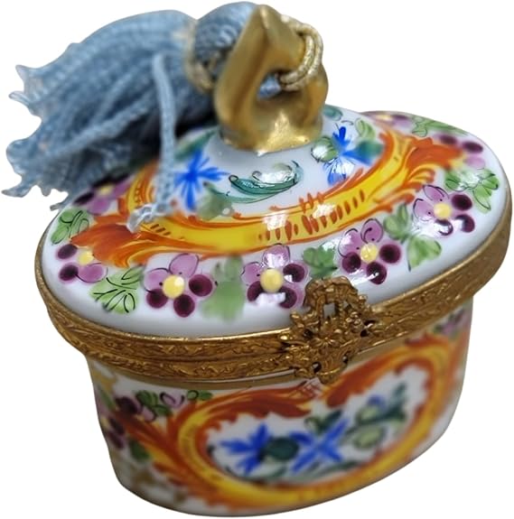 Limoges Elegant Yellow Red Box for Sophisticated Collectors