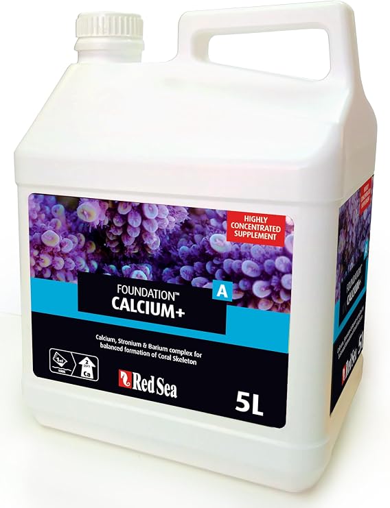 Red Sea Reef Foundation A (Ca/Sr) Supplement, 5 L - Calcium & Strontium Additive for Healthy Coral Growth in Marine & Reef Aquariums
