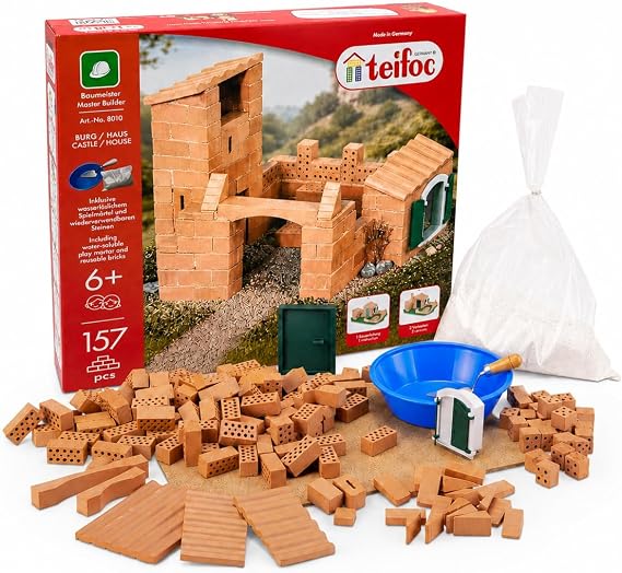 teifoc Burg & Haus 8010 Stone Building Kit 150+ Components and 3 Designs