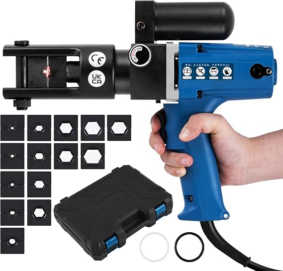 MXBAOHENG Electric Hydraulic Crimping Tool Kit with 15 Moulds
