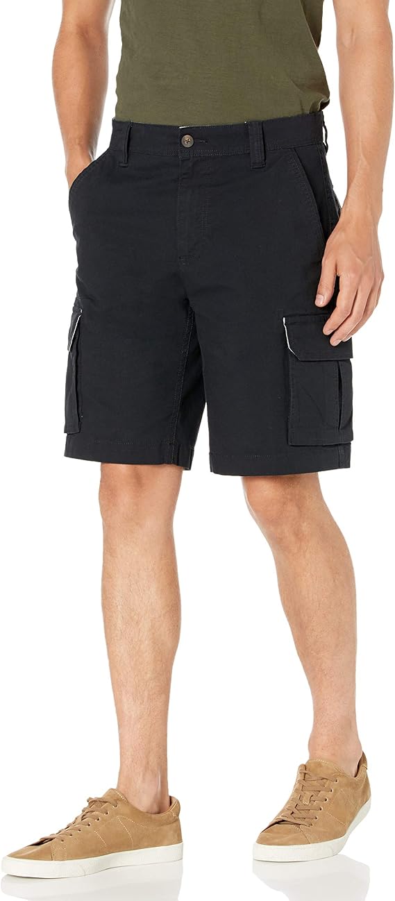 Amazon Essentials Men's 10" (25cm) Lightweight Cotton Blend Stretch Cargo Shorts