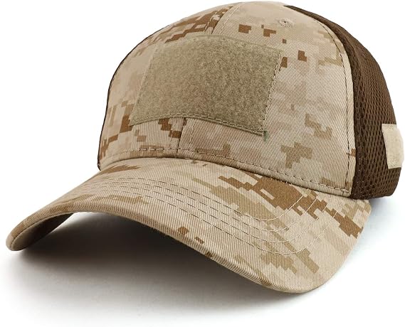 Armycrew Low Profile Air Mesh Tactical Cap with 6 Loop Patch Areas
