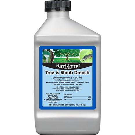 Fertilome (11206) Tree & Shrub Drench Systemic Insecticide, 32 oz | Imidacloprid systemic drench - 12-month protection against aphids, beetles, whiteflies - Tree & shrub owners