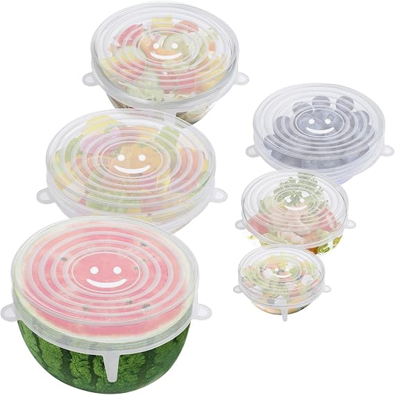 6PCS Silicone Stretch Lids, Six Sizes of Bowl Cover