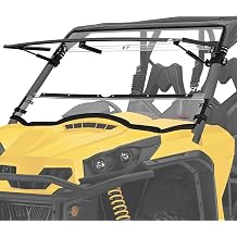 StarknightMT Flip Windshield Compatible with 2011-2020 Can-Am Commander 800 1000 / Max, 2-in-1 Folding Front Windshield with All-Around Sealing Gasket, Hard Coated & Scratch Resistant