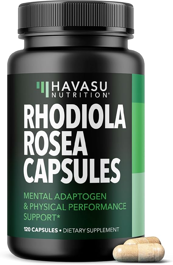 Rhodiola Rosea Capsules, 120 Count, Mental & Physical Performance Support