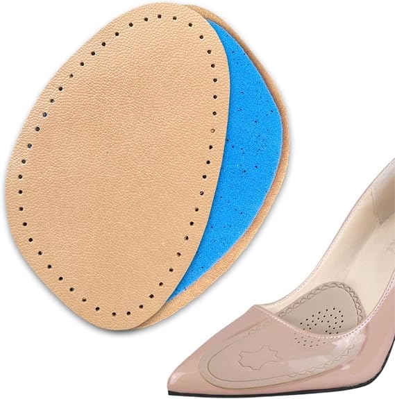 Foottab Ayakkabı Numara Küçültme Pedi, Deri Ön Yarım Tabanlık, Stiletto Kaydırmaz Ayakkabı Tabanlığı, 1 Çift (36-40, Naturel)