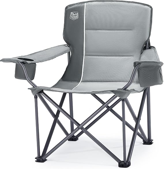 TIMBER RIDGE Oversized Folding Camping Chair for Adults