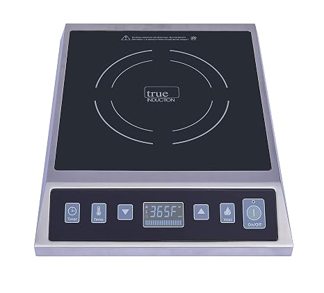TI-1SSC Commercial 12 inch Portable Single Burner Induction Glass-Ceramic Cooktop, 1750W, UL197 Certified