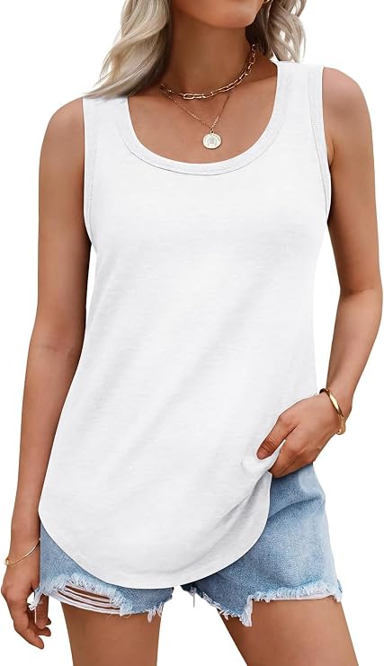 Tank Tops for Women Summer Sleeveless Casual Loose Fit Tunic Tops 2026