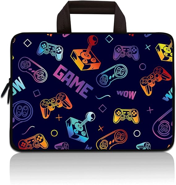 Universal 7~9 inch Kids Tablet Portable Neoprene Zipper Carrying Sleeve Case Bag Fits 7" 8" 8.5" 8.9" 9" iPad mini 5 4 3 2 1, Galaxy Tab A 8.0 (Game)