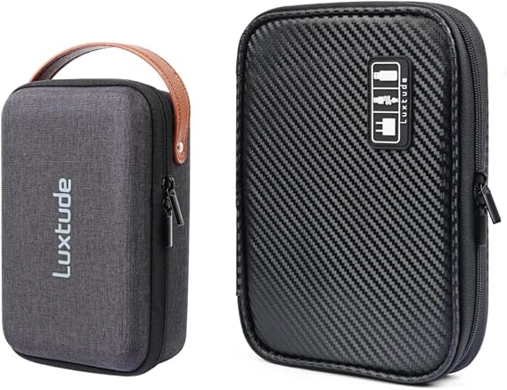 Hard Case for Electronics & Soft Cable Organizer Bag