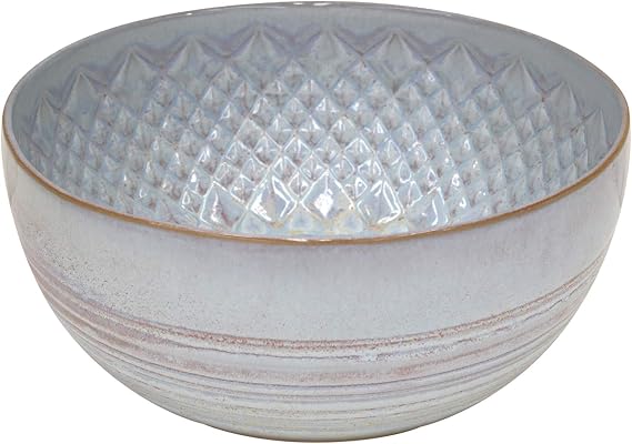 Costa Nova Ceramic Stoneware 11.25" x 5", 162 oz Serving Bowl - Cristal Collection, Nacar | Microwave & Dishwasher Safe Dinnerware | Food Safe Glazing | Restaurant Quality Serveware
