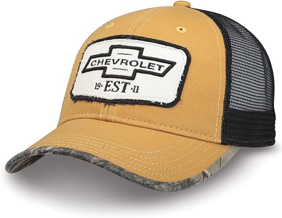 Chevrolet Established 1911 Realtree Cap - Chevy Snapback Hat Gold