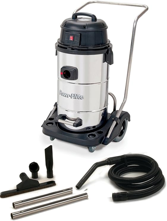 Powr-Flite PF53 Wet/Dry Vacuum 15 Gallon with Stainless Steel Tank and Tool Kit