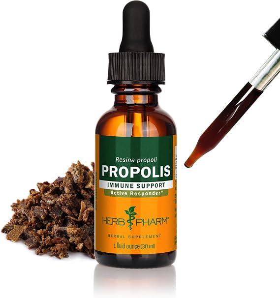 Herb Pharm Propolis Liquid Herbal Extract: Propolis Immune Support | Honeybee Propolis for Wellness | Herbal Liquid Extract for Immunity | Bee Propolis Tincture | Sugar-Free, Gluten-Free, 1 oz*