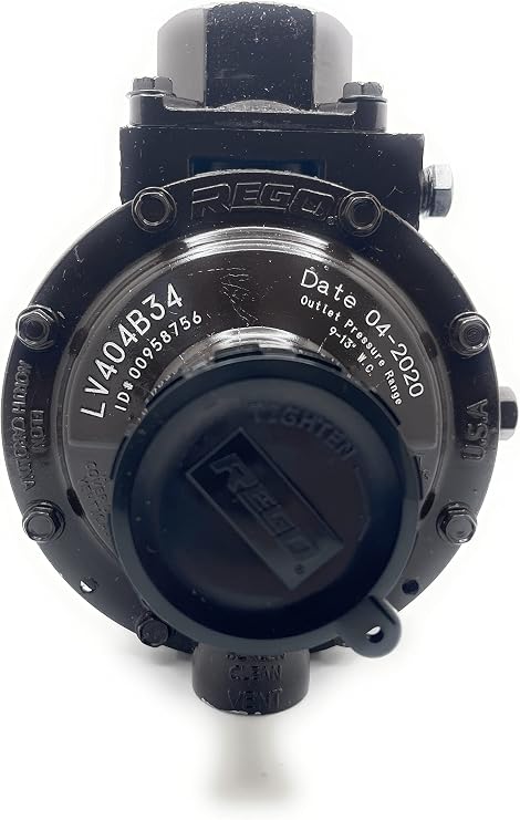 REGO LV404B34 1/4X1/2 INCH FNPT, 7/32 INCH Orifice, 9-13 WC, Compact, Regulator, Twin Stage