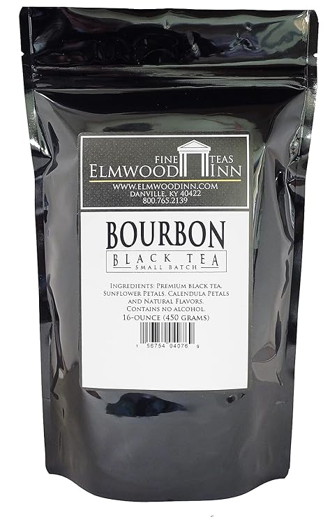 Elmwood Inn Fine Teas, Bourbon Black Tea, 16-Ounce Pouches
