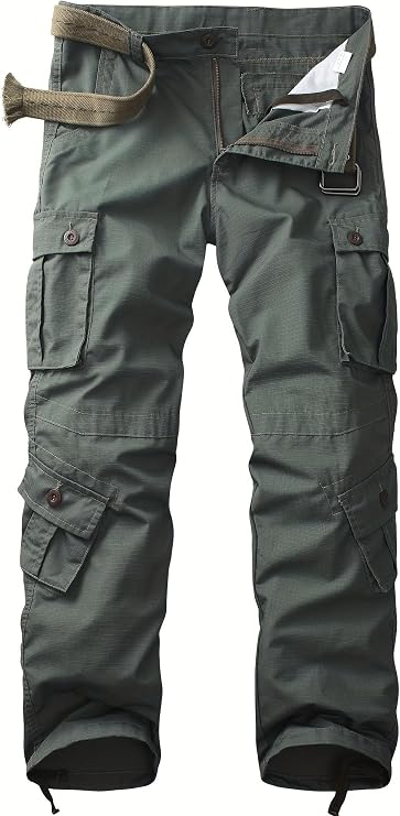 Men's Camo Cargo Pants,Military Tactical Ripstop Hiking,Lightweight Outdoor Pants with Multi Pockets