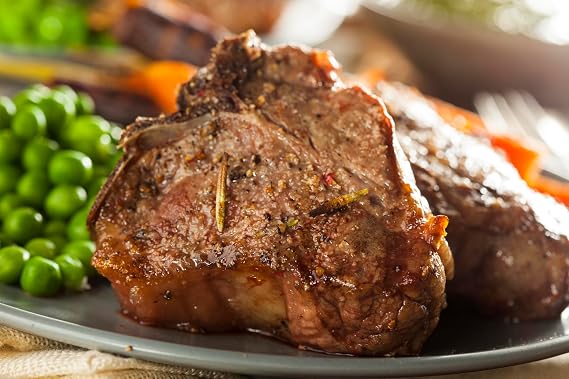 New York Steak & Seafood American Loin Lamb Chops - Handcut and Trimmed Frozen Loin Lamb Chops (16 Chops, 5oz.)