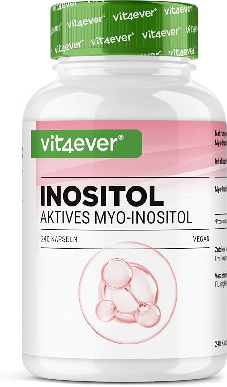vit4ever Myo-Inositol - 240 Capsules - 1500 mg per Daily Serving