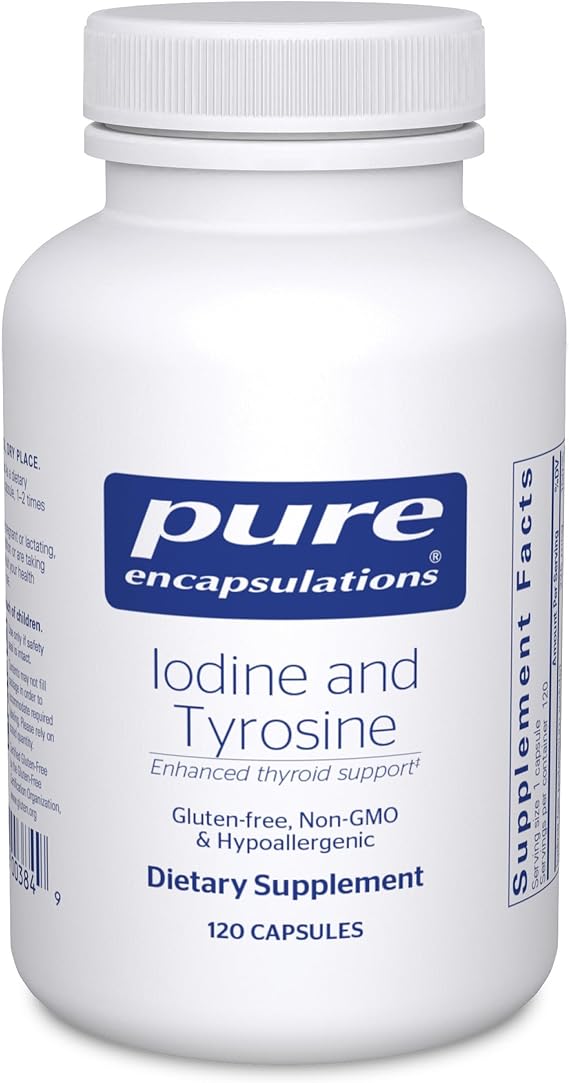 Pure Encapsulations Iodine and Tyrosine, 120 Capsules