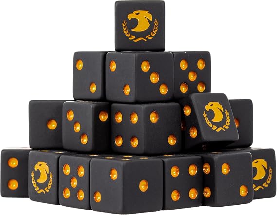 Baron of Dice Golden Eagle Resin Dice - Set of 25 (Square)