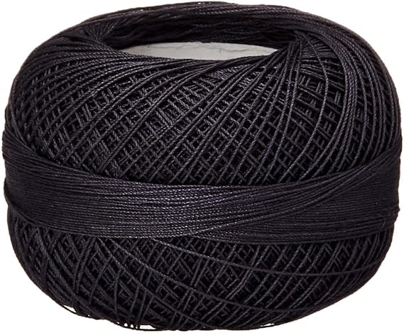 Lizbeth Size 80 HH80606 Lizbeth Cotton Thread 184 Yds 10 Grams, Charcoal