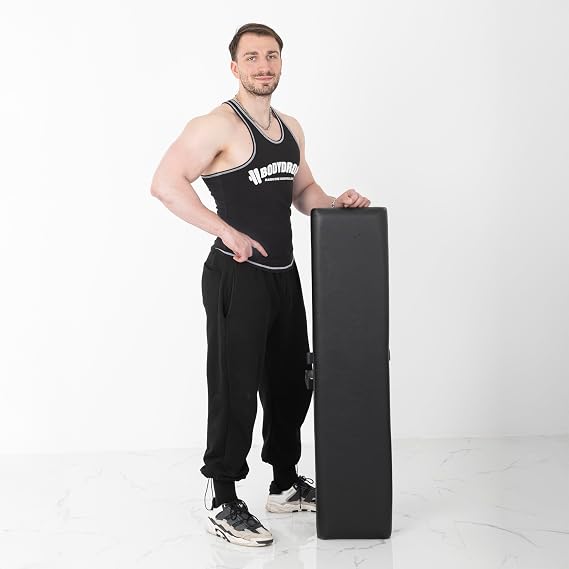 Katlanabilir Fitness Bench Sehpası, 120 cm x 29 cm, 150-200 kg Kapasite, Siyah