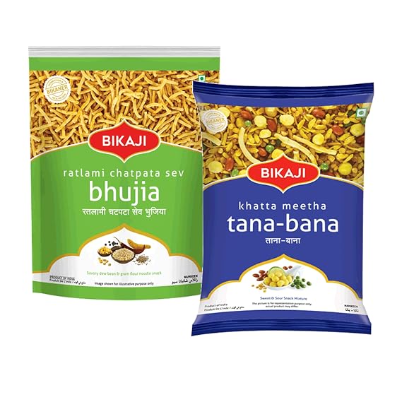 Bikaji Sev & Khatta Meetha Combo Sweet & Spicy Namkeen