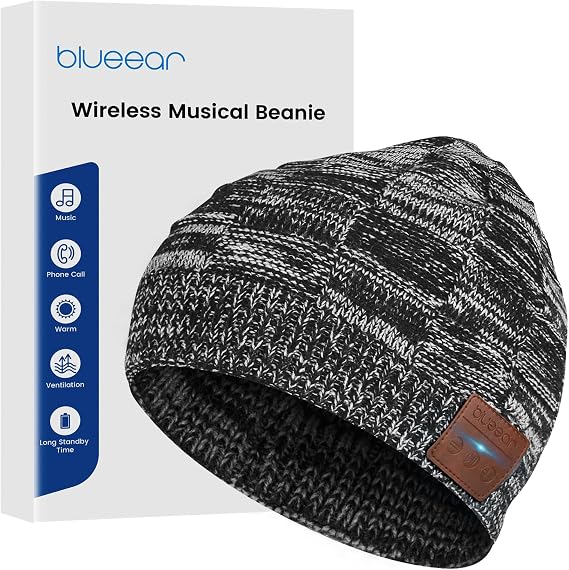 Bluetooth Beanie Hat Bluetooh 5.2 Headphone Wireless Winter Knit Hats with Stereo Speaker and MIC,Gifts for Birthday,Christmas,Thanksgiving Day