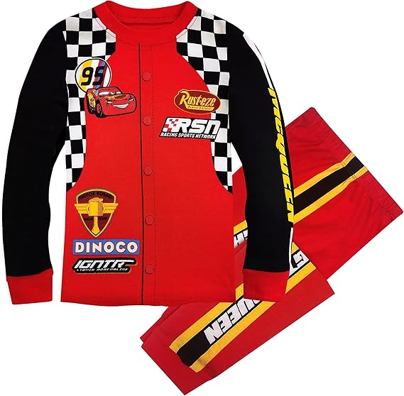 Disney Pixar Lightning McQueen Pit Crew Costume PJ PALS for Boys Cars