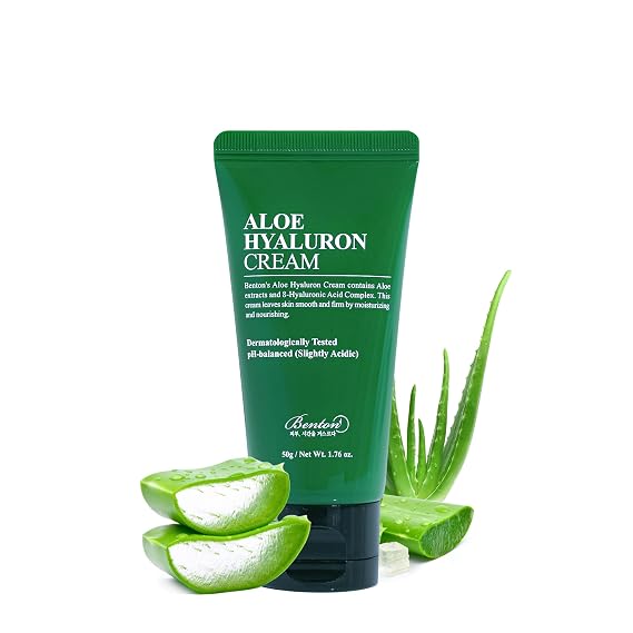 BENTON Aloe Hyaluron Cream | 1.76 oz. - aloe vera face moisturizer