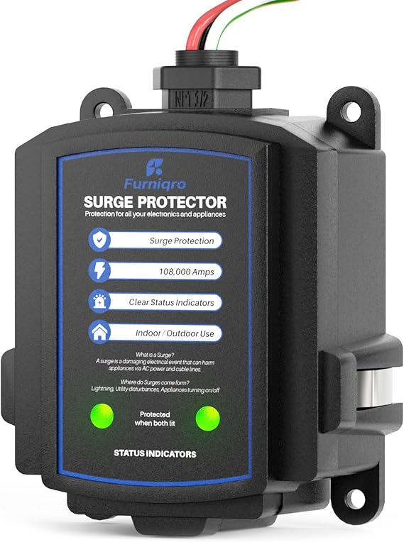 FHSPD108S Whole House Surge Protector for 108,000 Amps, Ultimate Surge Protection, Whole Home Surge Protector for Indoor/Outdoor Use, 120/240V