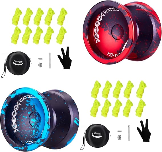 2 YOYO balls together - C130-C130 black blue + C130 black red - more value Value