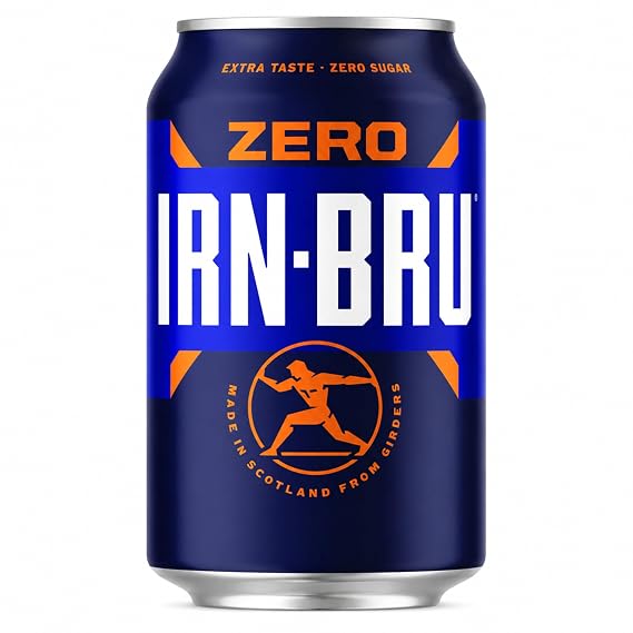 IRN-BRU XTRA Zero Sugar Soft Drink, 4 x 330ml Cans
