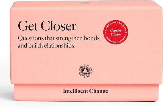 Intelligent Change Get Closer Conversation Cards for Couples, Intimacy Deck Card Game, Fun Date Night Ideas, 100 Icebreaker Couple Questions to Strengthen Bonds and Relationships