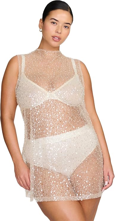 Cuup The Mock Neck Mini Dress- Sequin