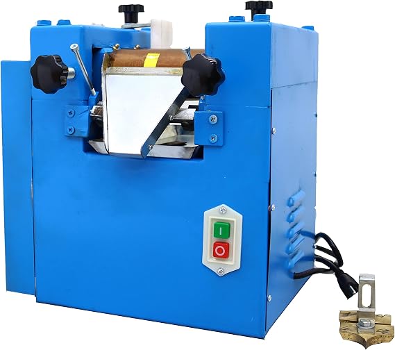110V 750W Lab Three Roll Grinder for Paint, Ink, Cosmetics New Laboratory Grinding Mill Grinder with Metal Roll