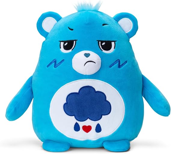 Care Bears Squishy 10" Plush Grumpy Bear - Blue, Soft Huggable Squishy Material! Good for Girls and Boys, Employees, Collectors, Ages 4+
