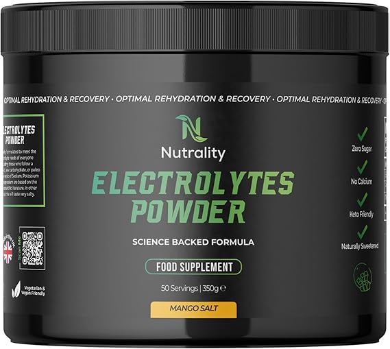 Nutrality Electrolytes Powder 350g | Vegan | 50 Servings | Mango