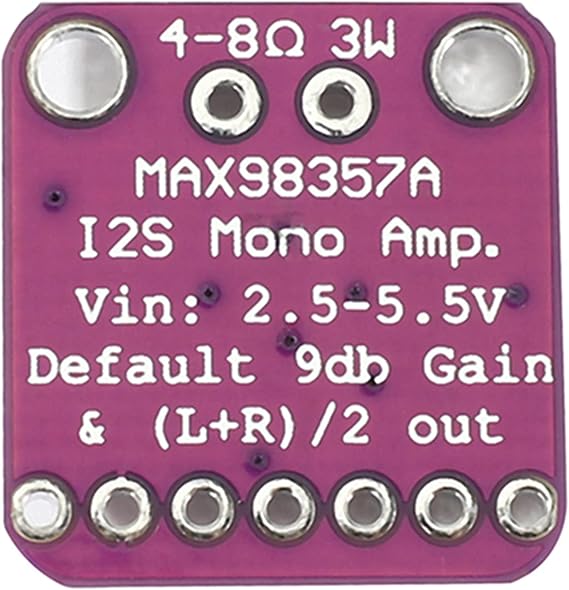 Car Max98357 I2S 3W Class D Amplifier Breakout - Interface Module of Dac Decoder Unfiltered Audio Board for Esp32