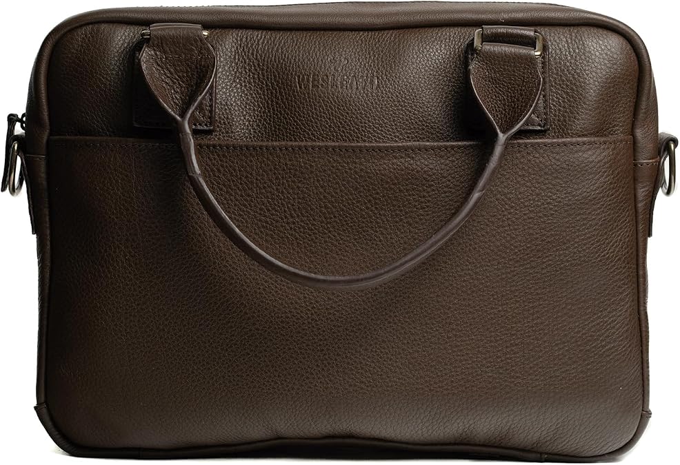 Full Grain Leather Briefcase | Elegant Handmade Leather Briefcase for Men, Perfect for Work and Business.