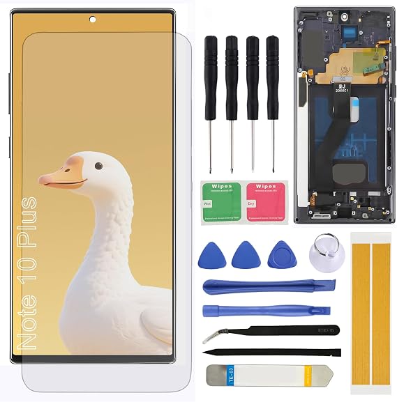 Samsung Galaxy Note 10 Plus 4G/5G LCD N975 N976 6.8インチ アセンブリ LCD ディスプレイ タッチスクリーン デジタイザー 修理ツールフレーム付き